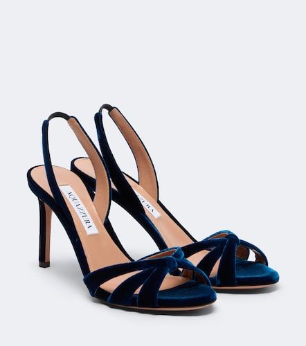 Sandales slingback Tati en velours - Aquazzura - Modalova