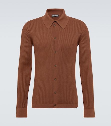 Pull polo en laine mélangée - Dolce&Gabbana - Modalova