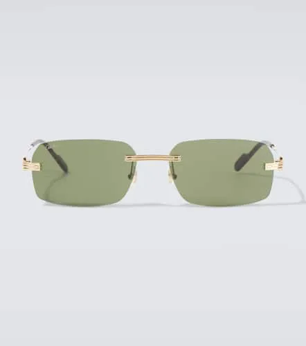 Lunettes de soleil rectangulaires - Cartier Eyewear Collection - Modalova