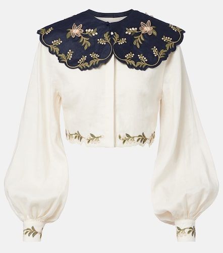 Blouse Cumbre en lin à broderie - Agua by Agua Bendita - Modalova