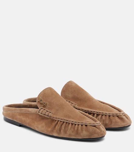 Mules Le Loafer en daim - Saint Laurent - Modalova