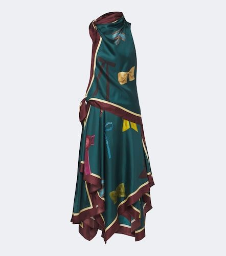 Alémais Robe midi Rosette en soie à imprimé - Alemais - Modalova