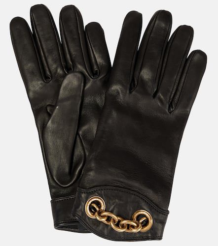 Gants en cuir à ornements - Saint Laurent - Modalova