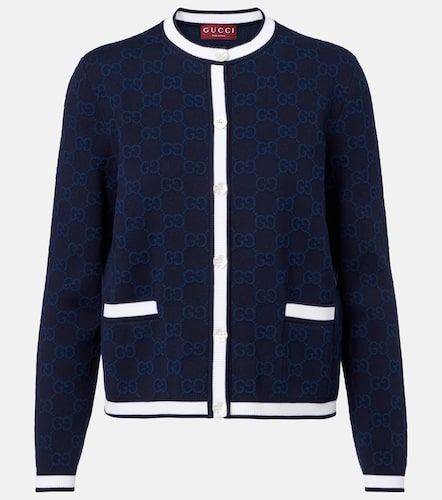 Gucci Cardigan intarsia GG en coton - Gucci - Modalova