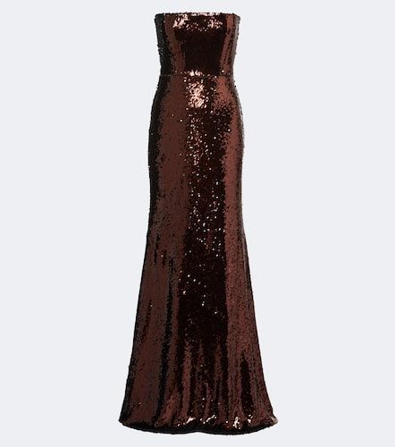 Robe longue bustier à sequins - Alex Perry - Modalova