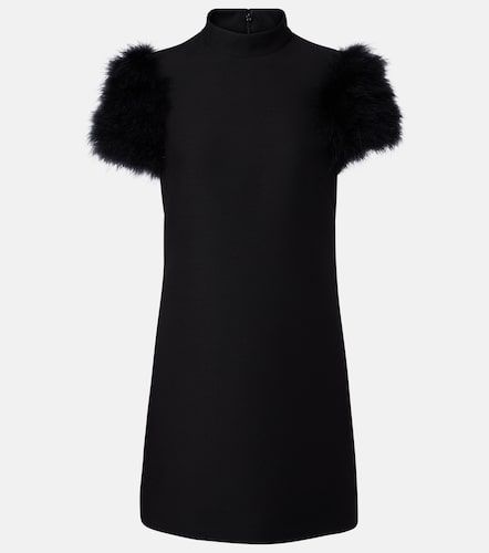 Robe en Crêpe Couture à plumes - Valentino Garavani - Modalova