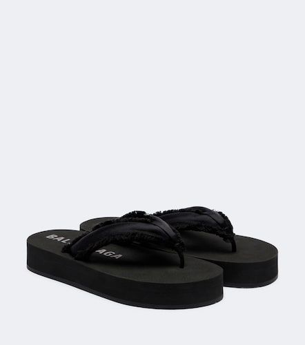Mules compensées Cushy en satin - Balenciaga - Modalova