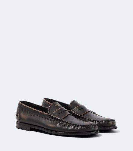 Mocassins en cuir à entaille penny - Prada - Modalova