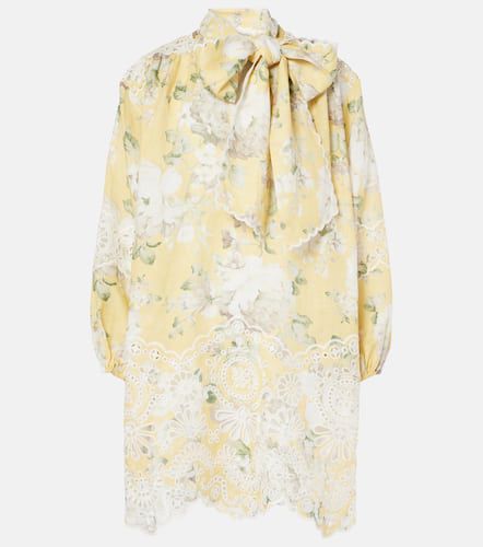 Robe Acacia Broderie Tie en lin à fleurs - Zimmermann - Modalova