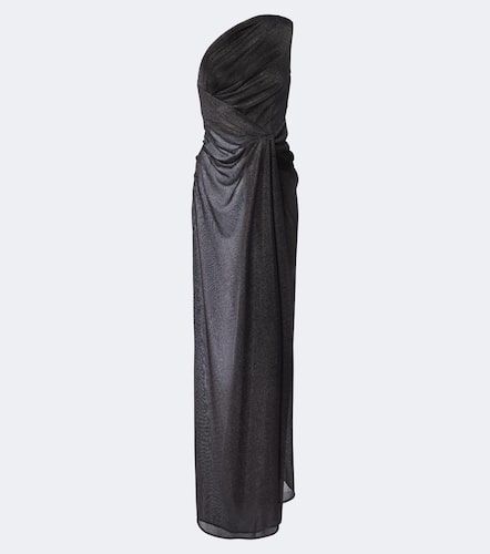 Robe longue asymétrique en lamé - Dolce&Gabbana - Modalova