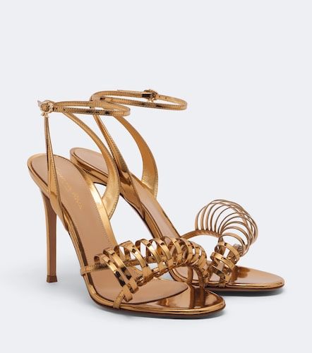 Sandales en cuir métallisé - Gianvito Rossi - Modalova