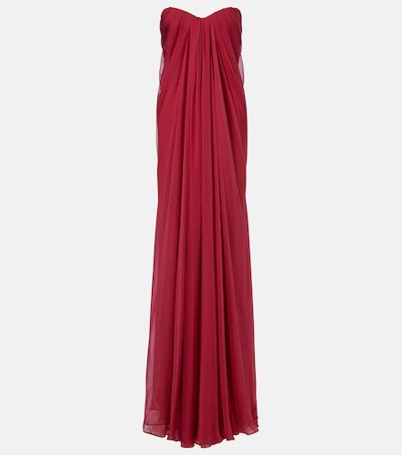 McQueen Robe longue en soie - McQueen - Modalova