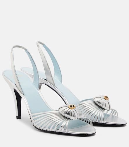 Sandales slingback Cœur Royal en cuir métallisé - Valentino Garavani - Modalova
