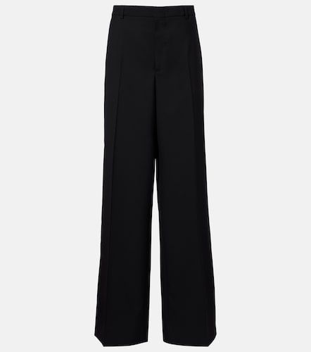Pantalon droit à taille haute en laine - Gucci - Modalova