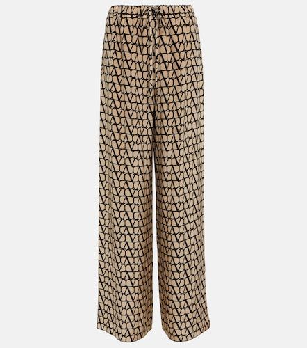Pantalon ample Toile Iconographe en soie - Valentino Garavani - Modalova