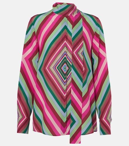 Chemise en crêpe de Chine de soie à col lavallière - Valentino Garavani - Modalova