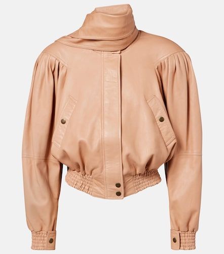 Chloé Veste courte en cuir à détail écharpe - Chloe - Modalova