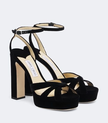 Sandales Kove à plateau en velours - Jimmy Choo - Modalova