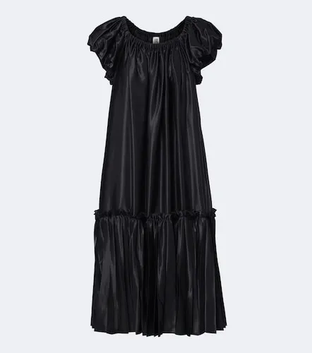 Kei Ninomiya Robe midi en satin - Noir Kei Ninomiya - Modalova