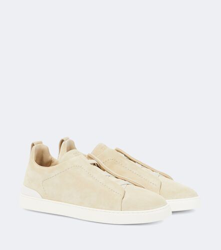 Zegna Baskets Triple Stitch en daim - Zegna - Modalova