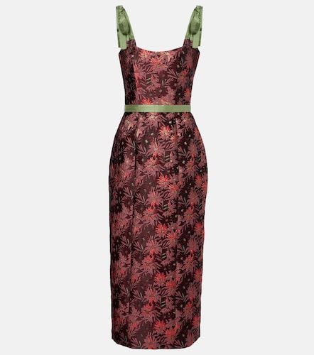 Robe de cocktail Acacia en brocart à fleurs - Markarian - Modalova