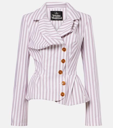 Veste péplum en coton à rayures - Vivienne Westwood - Modalova