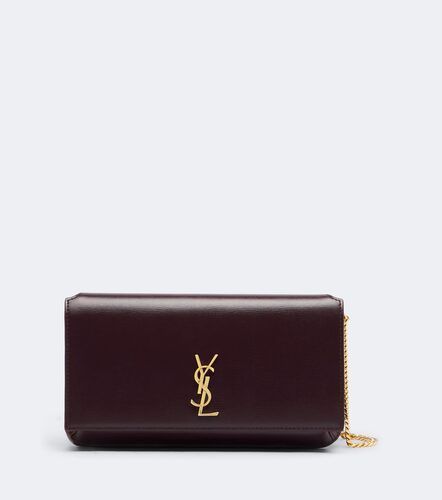Pochette pour téléphone Cassandre en cuir - Saint Laurent - Modalova