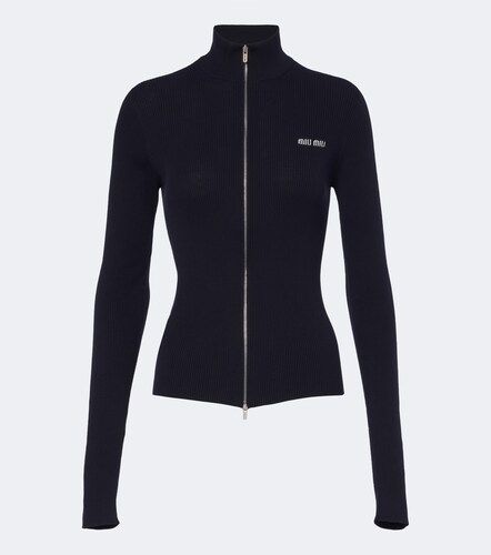 Miu Miu Pull zippé en coton - Miu Miu - Modalova