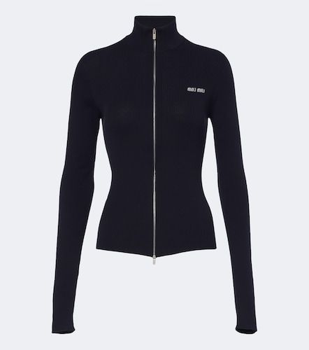 Miu Miu Pull zippé en coton - Miu Miu - Modalova