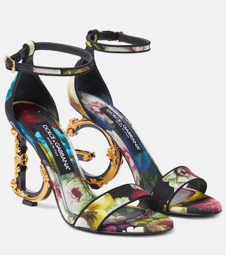 Sandales Baroque DG à fleurs - Dolce&Gabbana - Modalova