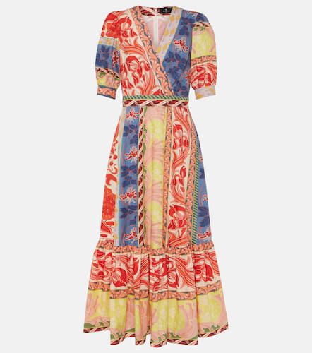 Robe portefeuille en coton imprimé - Etro - Modalova