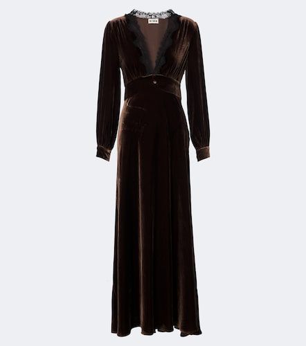 Robe longue Emory en velours à dentelle - Rixo - Modalova