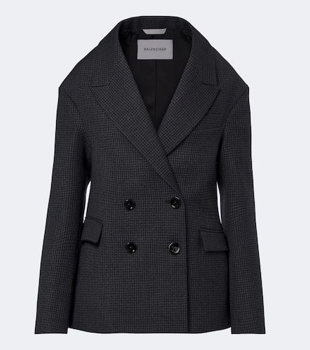 Veste en laine à motif pied-de-poule - Balenciaga - Modalova