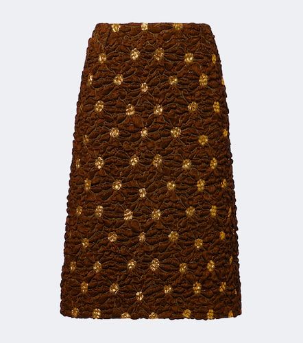 Jupe midi à fleurs et ornements - Dries Van Noten - Modalova