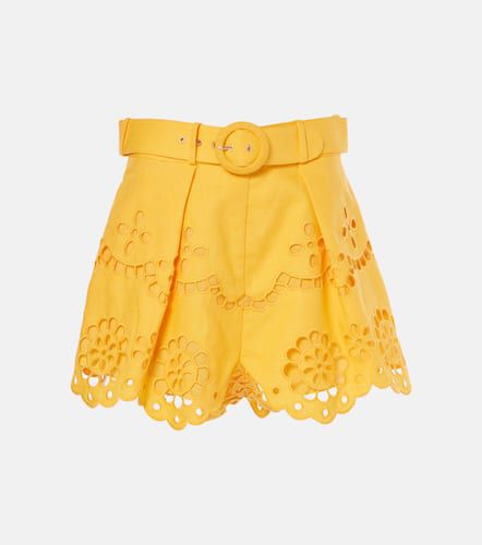 Short Pop en lin à broderie anglaise - Zimmermann - Modalova