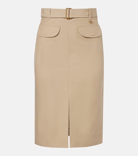 Jupe crayon en coton à ceinture - Moncler - Modalova