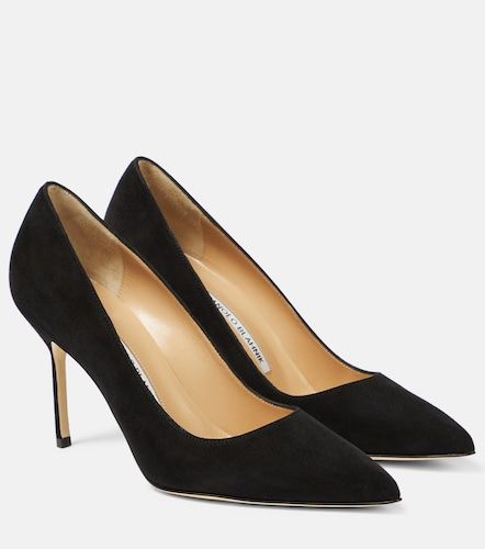 Escarpins BB 90 en daim - Manolo Blahnik - Modalova