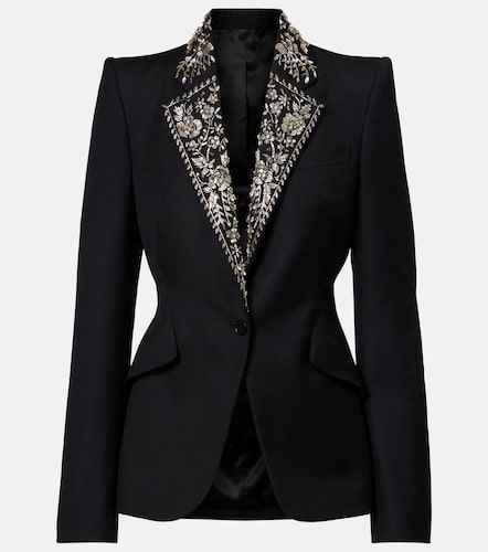 Blazer en laine à ornements - McQueen - Modalova
