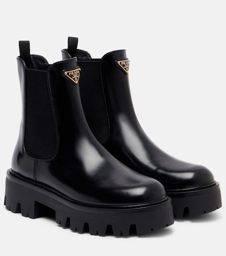 Bottines Chelsea à plateforme et logo - Prada - Modalova