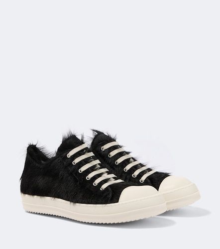 Baskets Low Sneaks en cuir façon poulain - Rick Owens - Modalova
