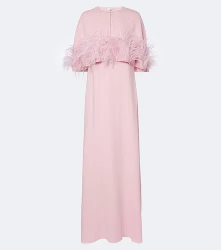 Robe longue à cape en soie mélangée - Oscar de la Renta - Modalova