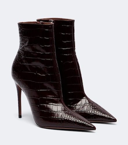Bottines Vera en cuir façon croco - Paris Texas - Modalova