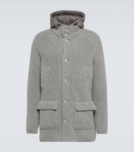 Herno Hooded cable-knit wool jacket - Herno - Modalova