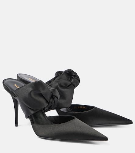 Mules Barbara 90 en satin - Saint Laurent - Modalova