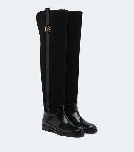 Cuissardes DG en daim et cuir - Dolce&Gabbana - Modalova