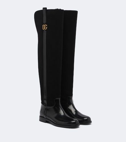 Cuissardes DG en daim et cuir - Dolce&Gabbana - Modalova