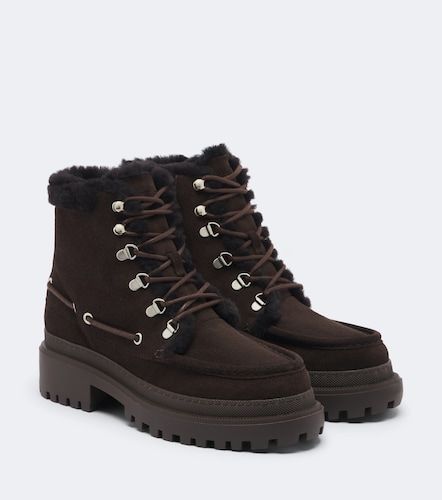 Bottines en daim et shearling - Yves Salomon - Modalova