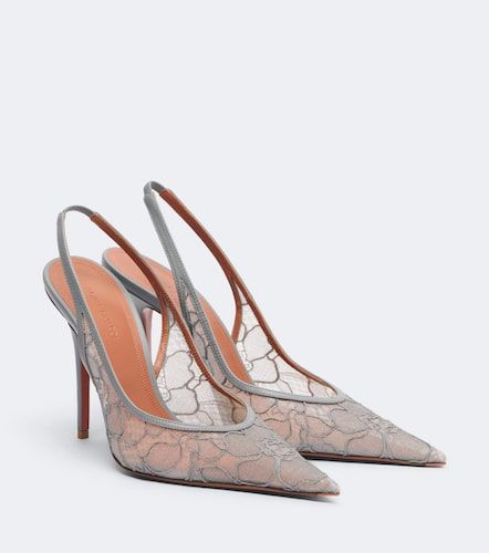 Escarpins slingback Anok en dentelle - Amina Muaddi - Modalova