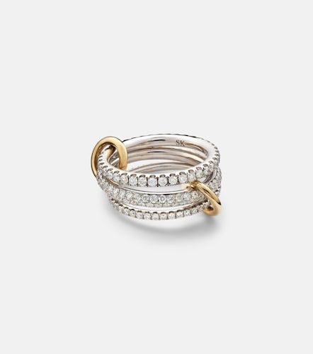 Bague Nova en argent sterling, or 18 ct et diamants - Spinelli Kilcollin - Modalova