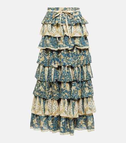 Jupe longue Margot en coton mélangé à fleurs - Ulla Johnson - Modalova